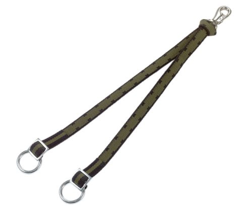 Marhakikötő szár kettős szíjjal, karabínerrel - 60 cm, csúcsminőség