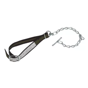   Növendék marha kikötő nyakpánt 100 x 4 cm,  karikával és D-gyűrűvel, kikötőlánccal, csúcsminőség