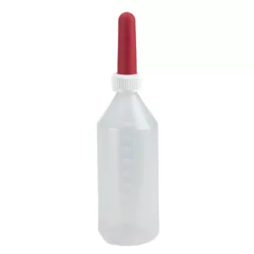 Borjúitató palack - műanyag, kerek, 1 literes