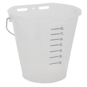 Borjúitató vödör skálával - fehér, átlátszó, 8 l