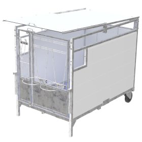 Borjúbox tető - fehér, 193x110x22,5 cm