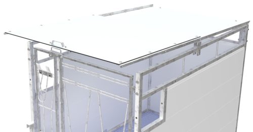 Borjúbox tető - fehér, 193x110x22,5 cm