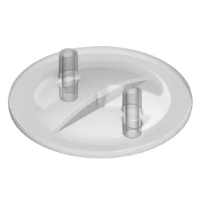   Műanyag sajtárfedél tömítés nélkül, lapos kivitelben - átlátszó, 2 db 16x20 mm-es kivezetés, átmérő: 205 mm