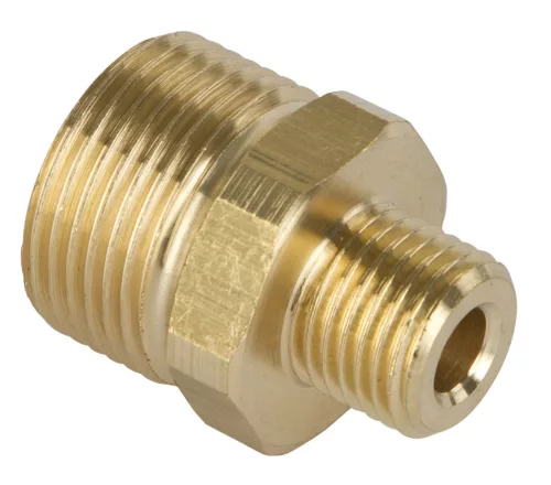 Csatlakozó magasnyomású tisztítóhoz - M22 AG x 1/4" AG, sárgaréz, minden általános mosóhoz