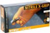 X-Grip nitrile egyszer használatos kesztyű - narancs, 9,5-10-es méret