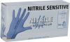 Nitrile Sensitive púdermentes, egyszer használatos kesztyű - L, 100 db/doboz