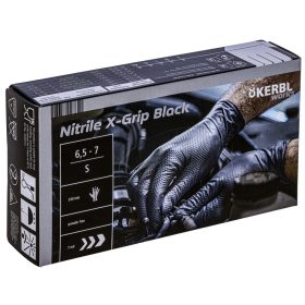   X-Grip nitril egyszer használatos kesztyű - fekete, 240 mm, 50 db/cs, S