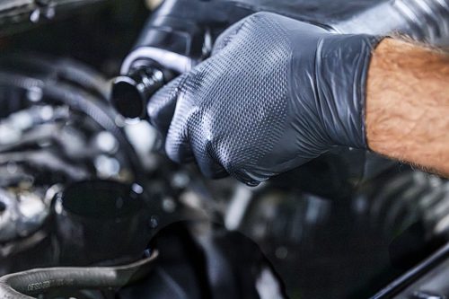 X-Grip nitril egyszer használatos kesztyű - fekete, 240 mm, 50 db/cs, XXL