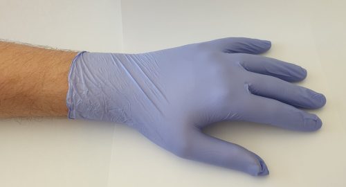 Basic nitril kesztyű - 2,5 mil, M, 100 db/cs
