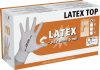 Latex Top egyszer használatos kesztyű - púdermentes, S