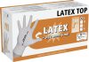 Latex Top egyszer használatos kesztyű - púdermentes, S