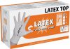 Latex Top egyszer használatos kesztyű - púdermentes, L