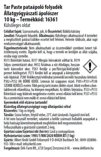 TarPaste bükkfa kátrány paszta - 10 kg