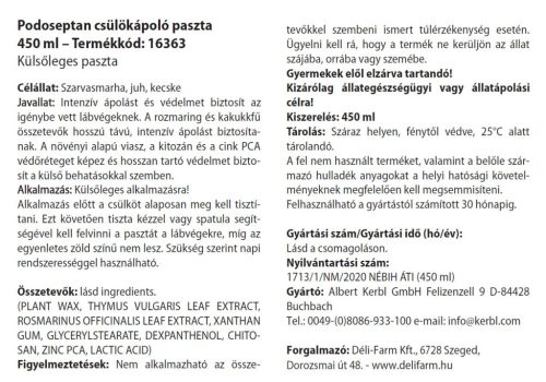 Podoseptan pataápoló paszta, 2.0, 450 ml