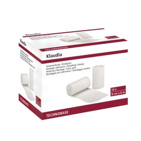   Klaudia állatorvosi kötés, kötöző pólya - 10 db / cs, 8 cm x 6 m