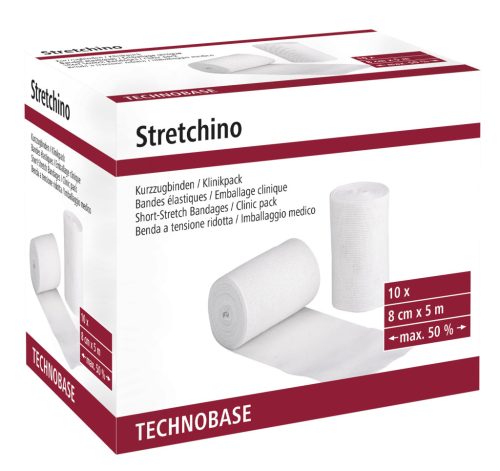 Stretchino ellasztikus kötöző pólya - 10 darab, 8 cm x 5 m