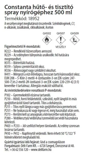Constanta CoolSpray hűtő-és tisztító spray nyirógéphez - 500 ml