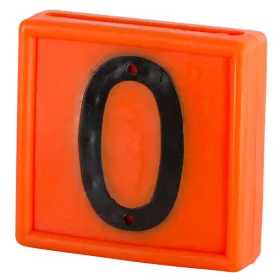 Jelölőszám - narancssárga, 0, 44x46 mm, 10 db/cs