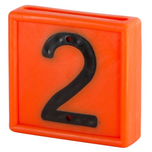 Jelölőszám - narancssárga, 2, 44x46 mm, 10 db/cs