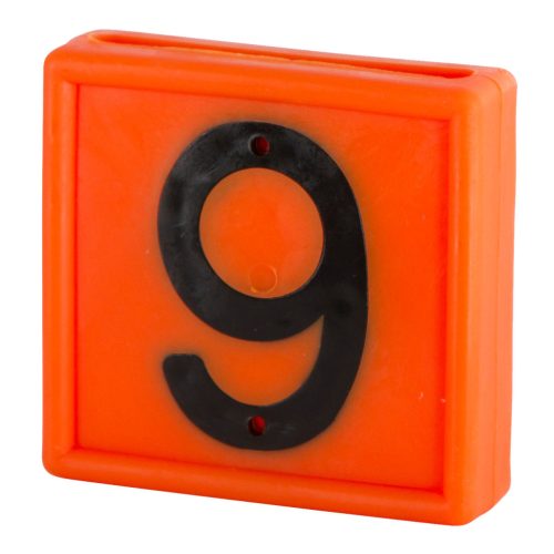 Jelölőszám - narancssárga, 6+9, 44x46 mm, 10 db/cs