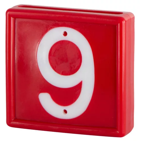 Jelölőszám - piros, 6+9, 44x46 mm, 10 db/cs