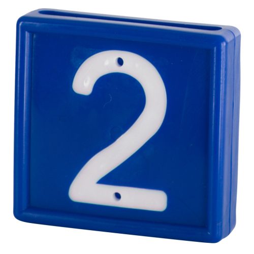 Jelölőszám - kék, 2, 44x46 mm, 10 db/cs