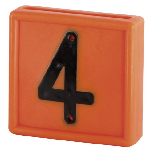 Jelölőszám - narancssárga, 4