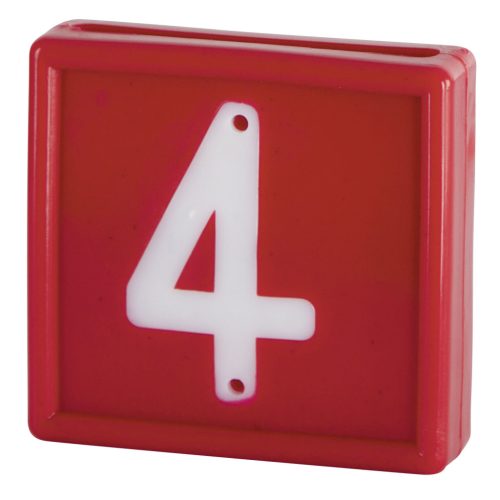Jelölőszám - piros, 4