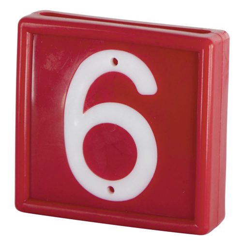 Jelölőszám - piros, 6/9