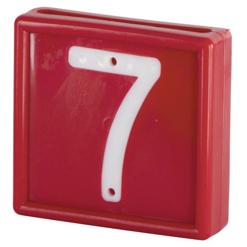 Jelölőszám - piros, 7