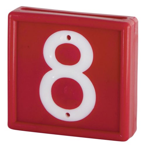 Jelölőszám - piros, 8