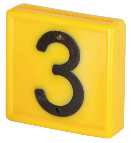 Jelölőszám - sárga, 3