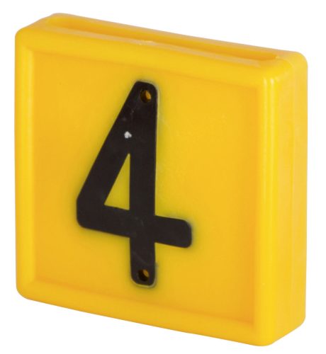 Jelölőszám - sárga, 4