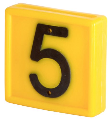 Jelölőszám - sárga, 5