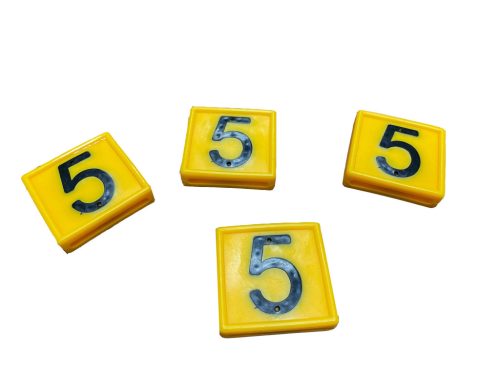 Jelölőszám - sárga, 5