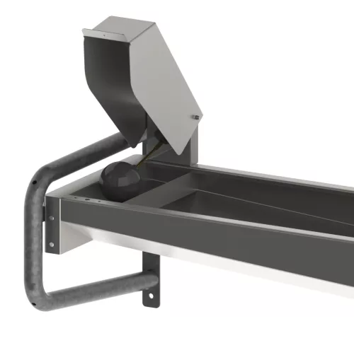 Rozsdamentes acél, falra szerelhető itatóvályú - 100 cm, 50 literes