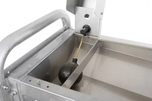 Rozsdamentes acél, falra szerelhető itatóvályú - 100 cm, 50 literes