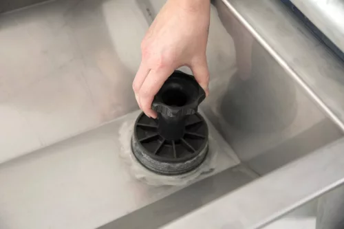 Rozsdamentes acél, falra szerelhető itatóvályú - 100 cm, 50 literes