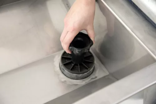 Rozsdamentes acél fűthető itatóvályú fali tartószerkezettel - 100 cm, 50 literes