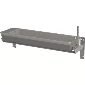   Rozsdamentes acél dönthető itatóvályú - 1,5 m, fűthető 200W, falra szerelhető, 50 l