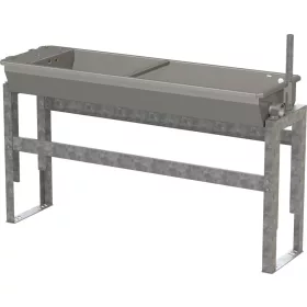   Rozsdamentes acél dönthető itatóvályú - 1,5 m, fűthető 200W,szabadon álló, 50 l