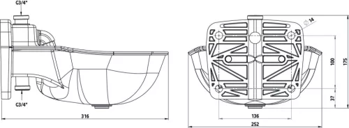 Canexpol K75 csőszelepes önitató - zöld, műanyag, 3/4"