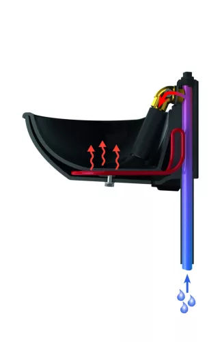 H10 fűthető, csőszelepes önitató - öntöttvas, 24 V, 50 W