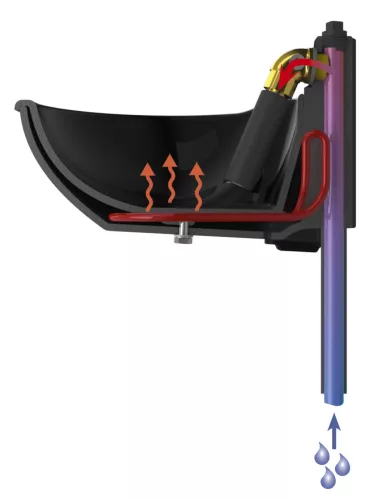 H10 fűthető, csőszelepes önitató - öntöttvas, 24 V, 80 W