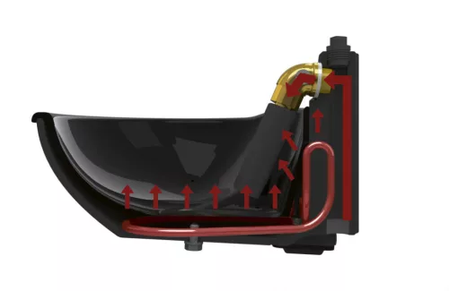 H10 fűthető, csőszelepes önitató - öntöttvas, 24 V, 80 W