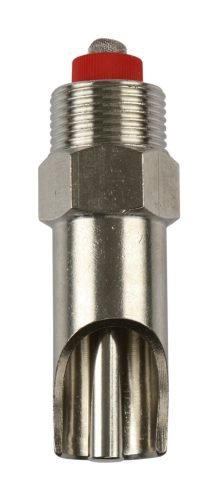 Szopókás sertésitató - inox, hossz: 82 mm, nyomószelep átmérő: 8 mm, 3/4"-3/4"