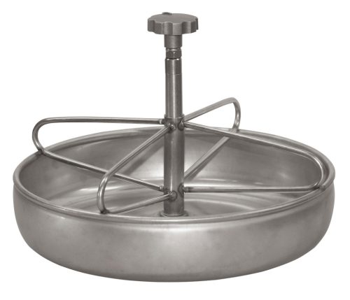 Malacetető tál - inox, padozatra szerelhető, átmérő: 25 cm