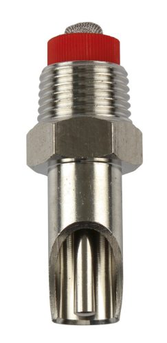 Szopókás sertésitató - inox, hossz: 68 mm, nyomószelep átmérő: 6 mm, 1/2"-3/8"
