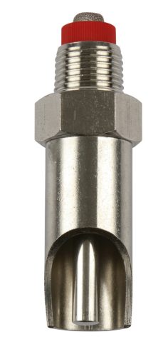 Szopókás sertésitató - inox, hossz: 79 mm, nyomószelep átmérő: 8 mm, 1/2"-3/4"