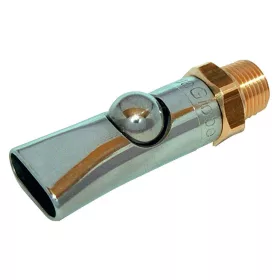   AquaGlobe szopókás itató - inox/réz, hossz: 79 mm, 1/2"-1/2"